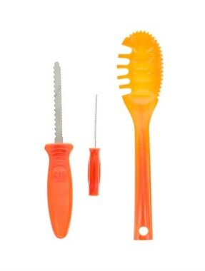 Orange Silicone Pasta Serving Spoon & Utensil Set